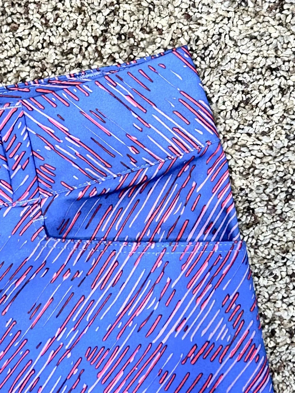 Adidas 2015 W Print 7” Activewear Bermuda Short Baja Blue Women's Size 12 N